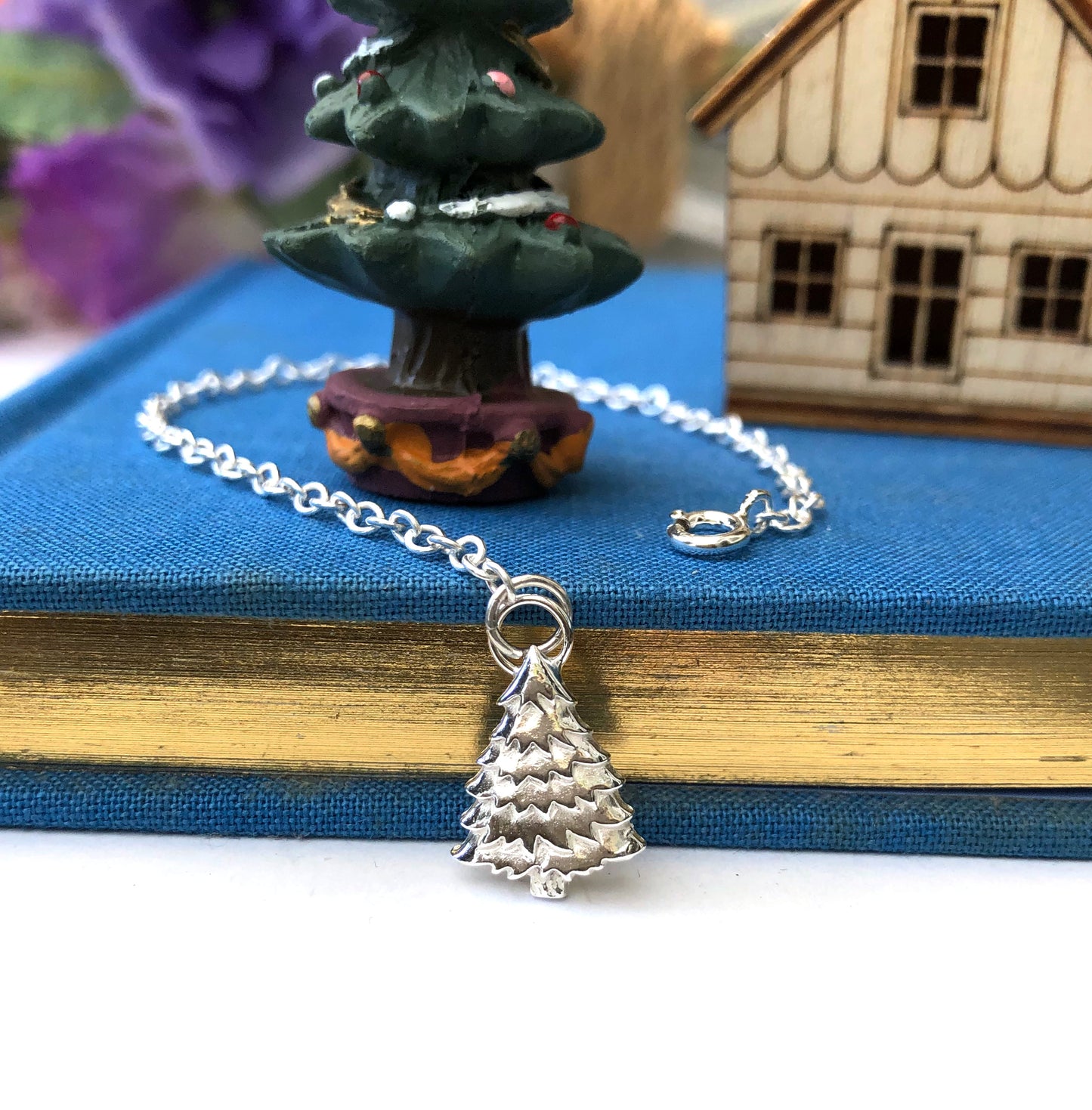 Sterling Silver Christmas Tree Bracelet