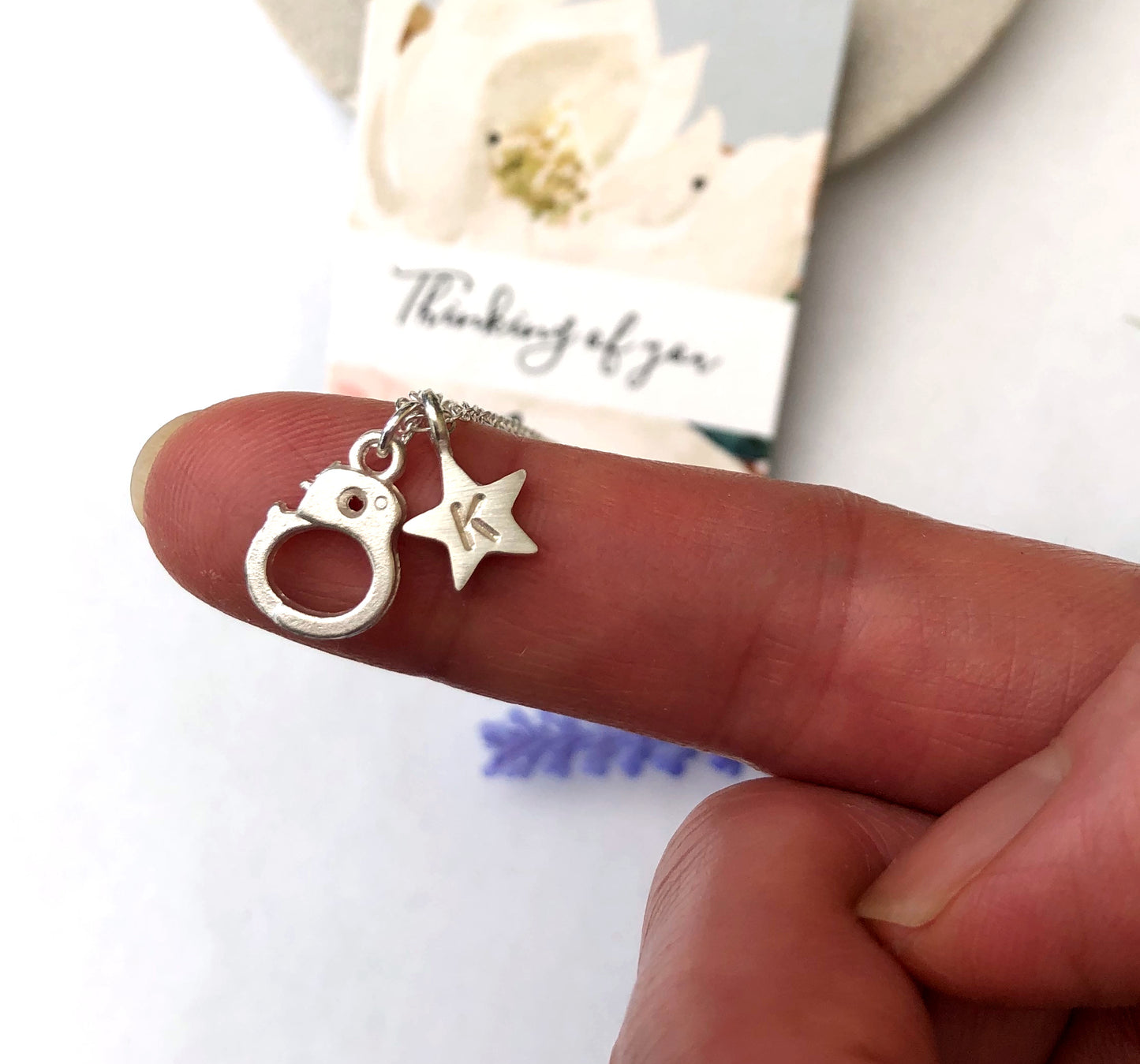 Sterling Silver Handcuff And Initial Star Bracelet, Personalised Friendship Jewellery