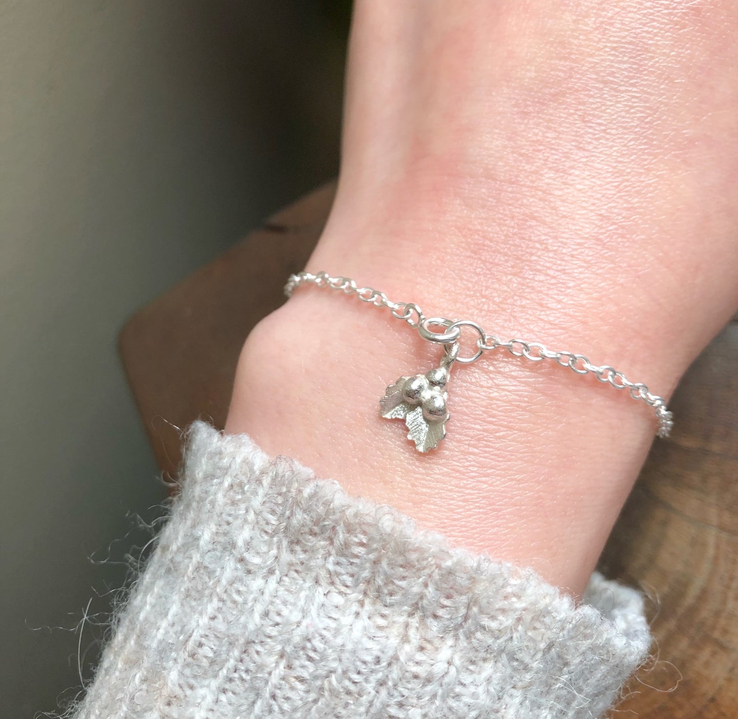 Sterling Silver Mini Holly Bracelet