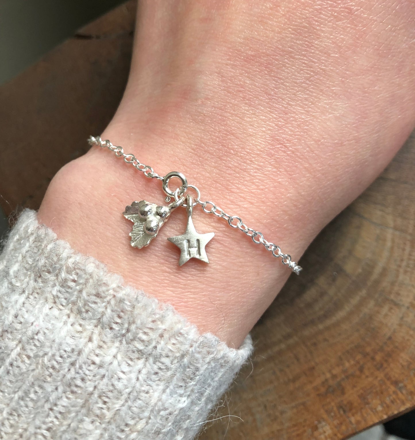personalised holly initial star jewellery