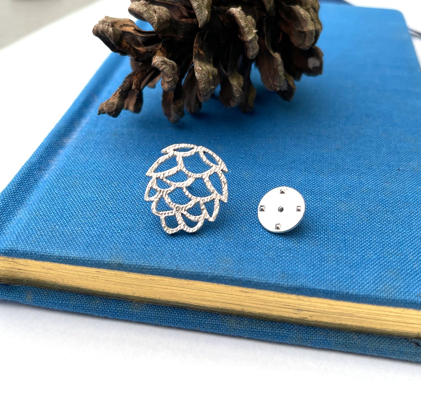 Sterling Silver Pine Cone Pin Brooch