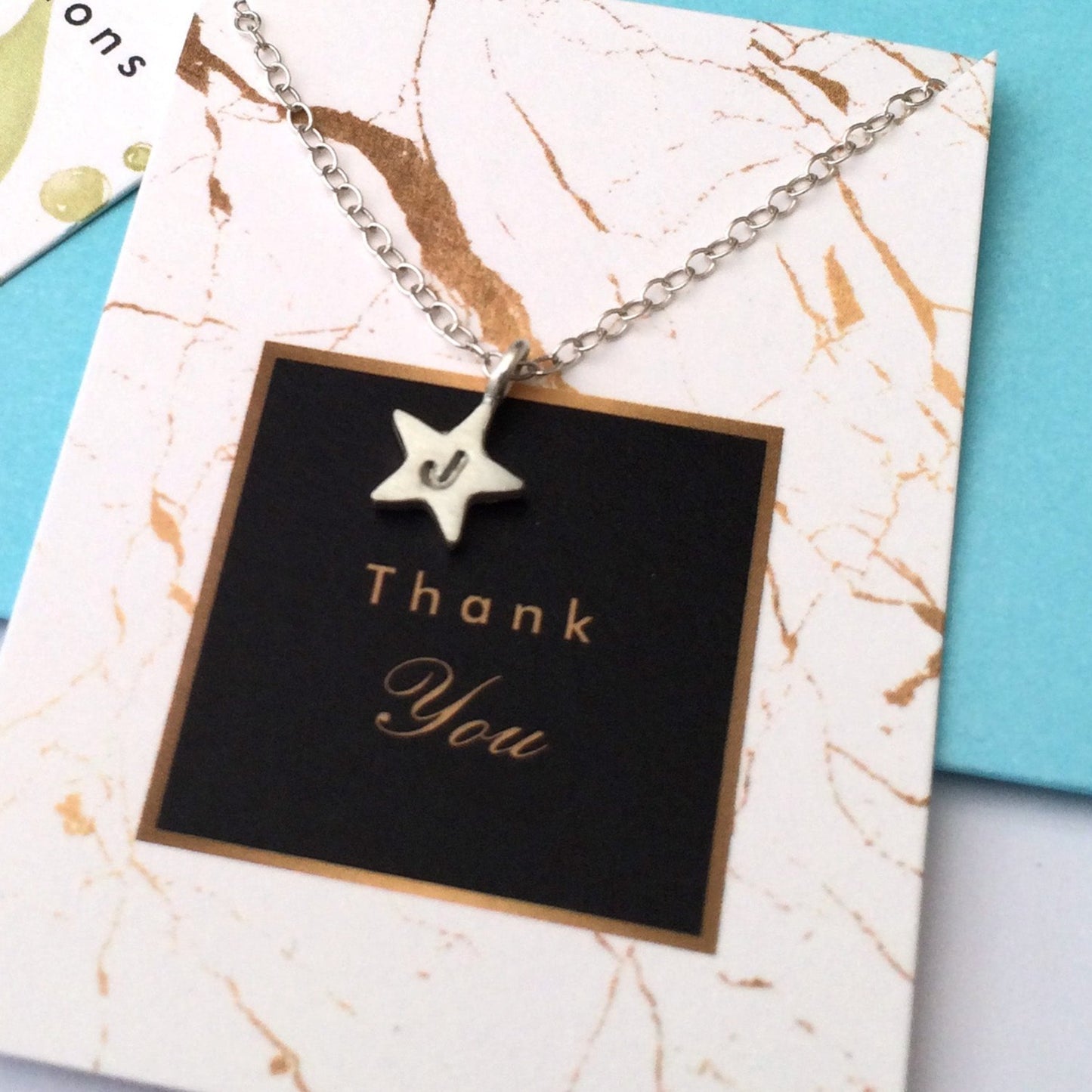 Personalised Sterling Silver Initial Star Necklace