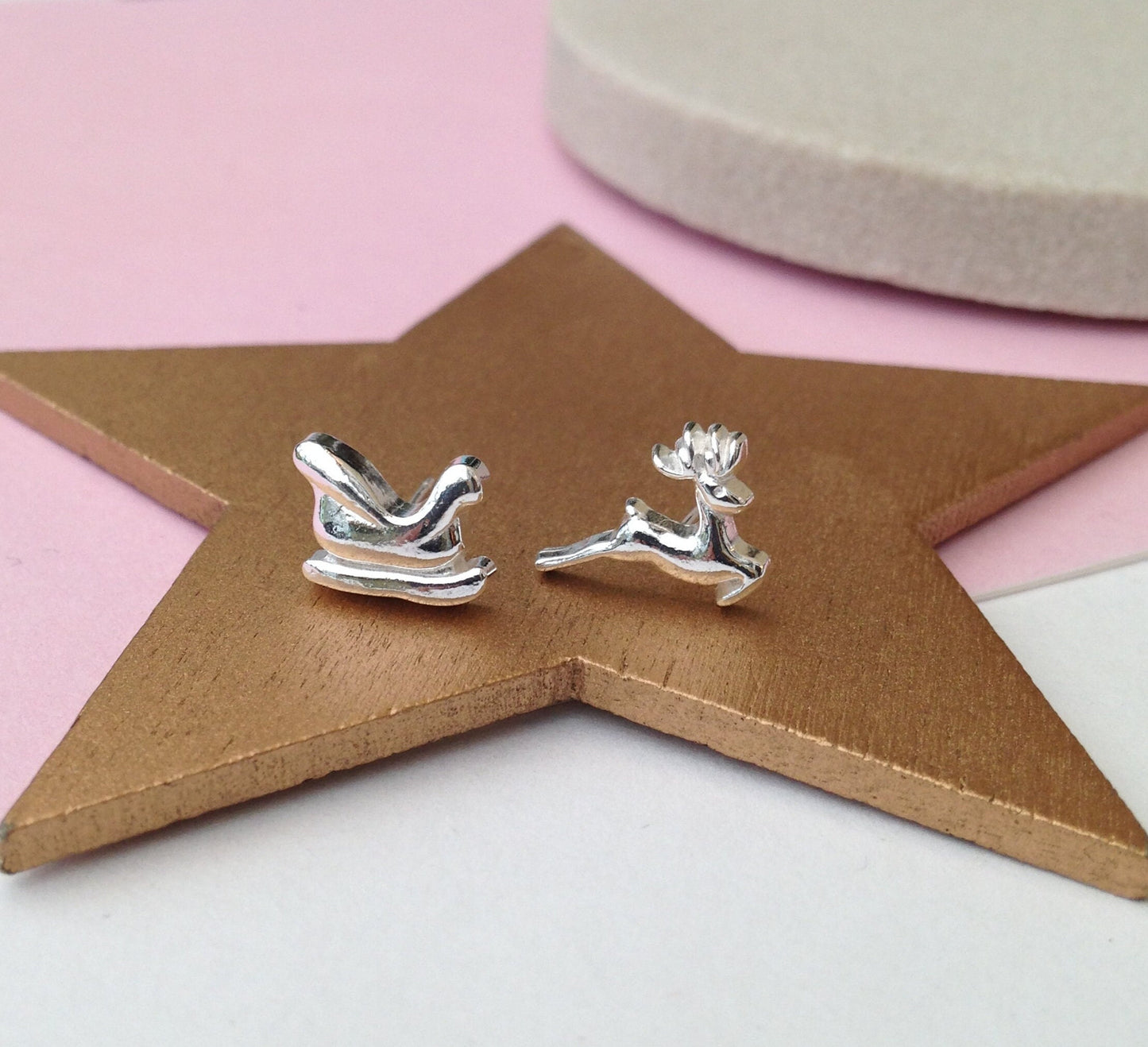 Mix And Match Sterling Silver Mismatched Christmas Earrings