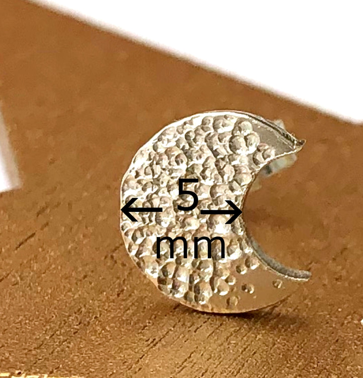 Sterling Silver Mismatched Moon Earrings