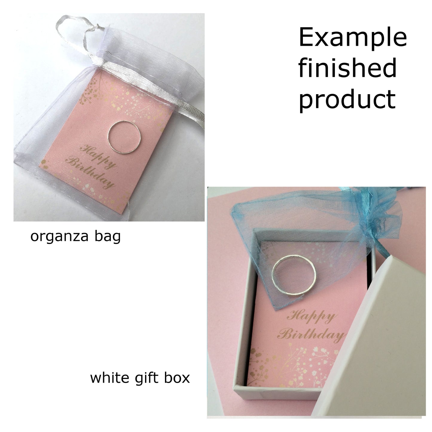 Sterling Silver Tiny Full Moon Stacking Ring