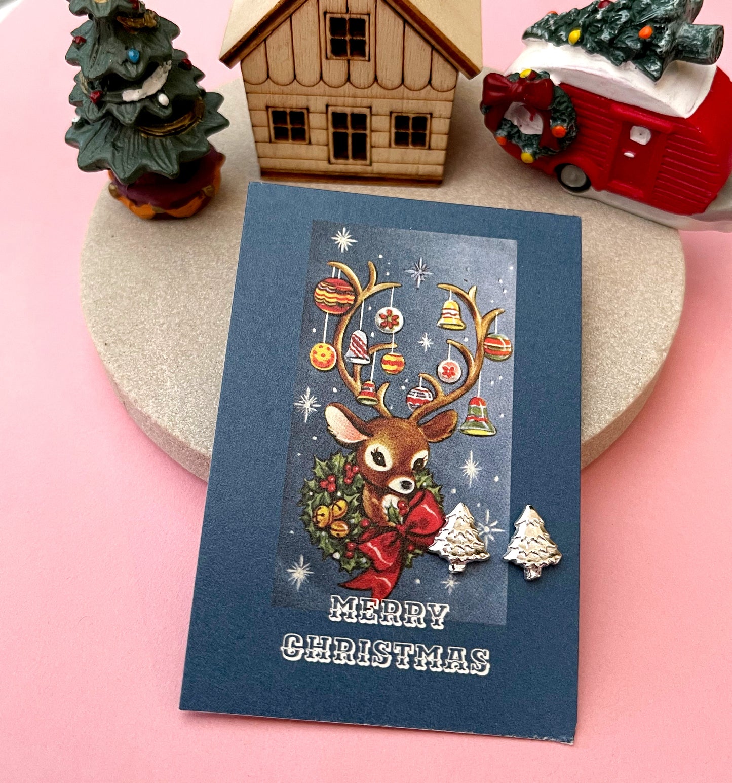 Sterling Silver Small Christmas Tree Earrings