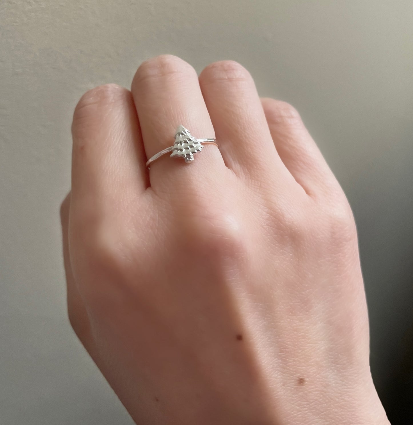 Sterling Silver Small Christmas Tree Earrings