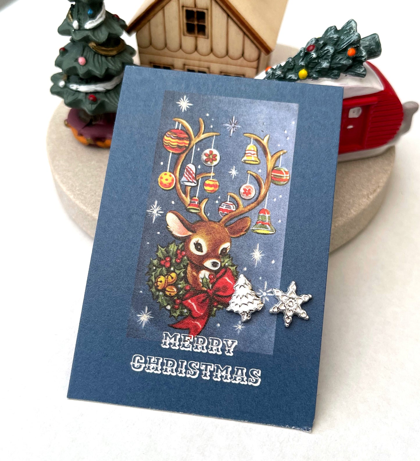 Mix And Match Sterling Silver Mismatched Christmas Earrings