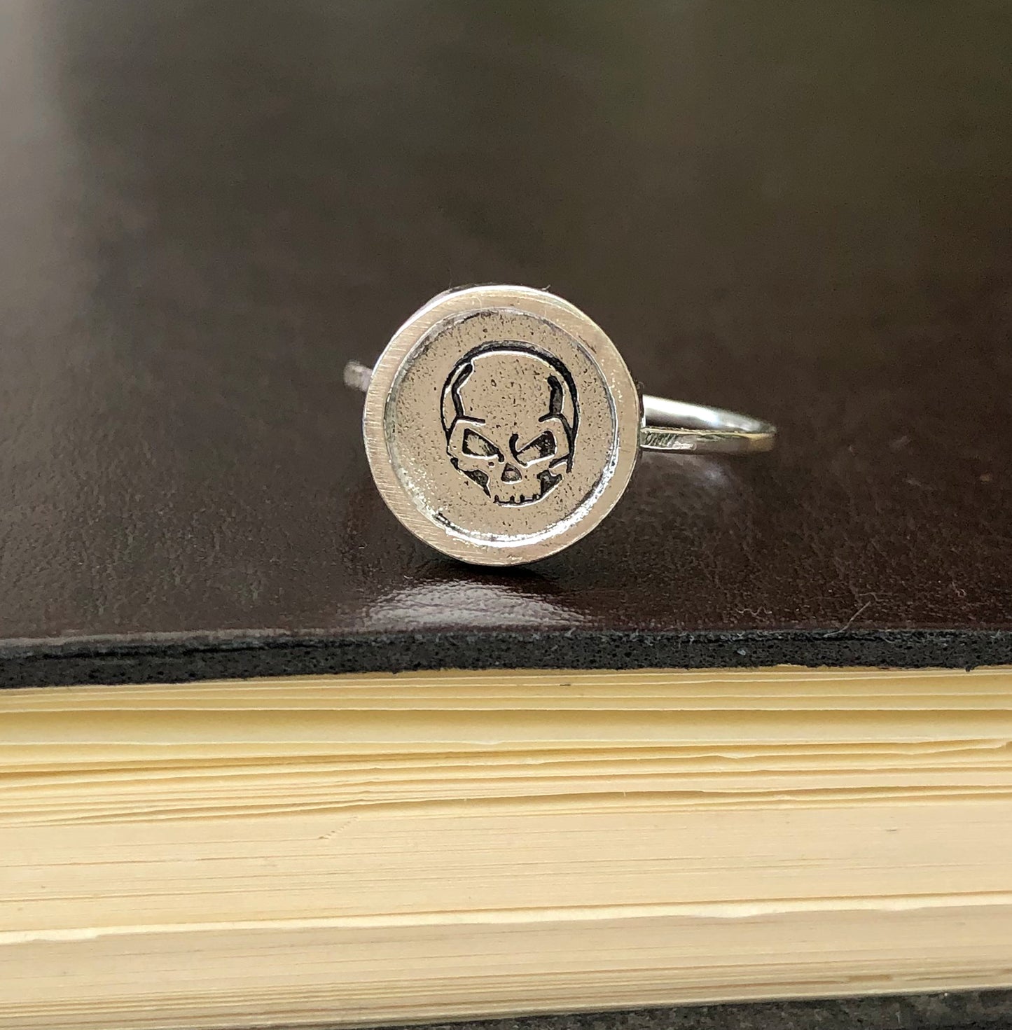 Sterling Silver Angry Skull Ring
