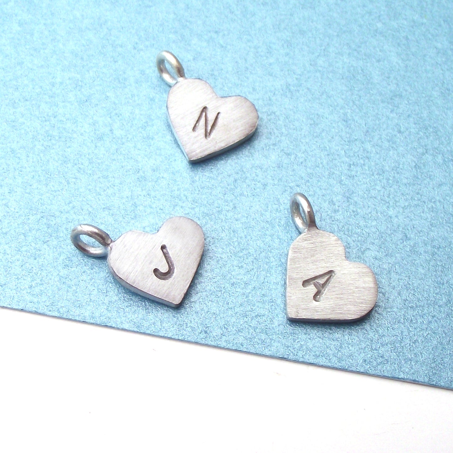 Sterling Silver Big Initial Heart Charm