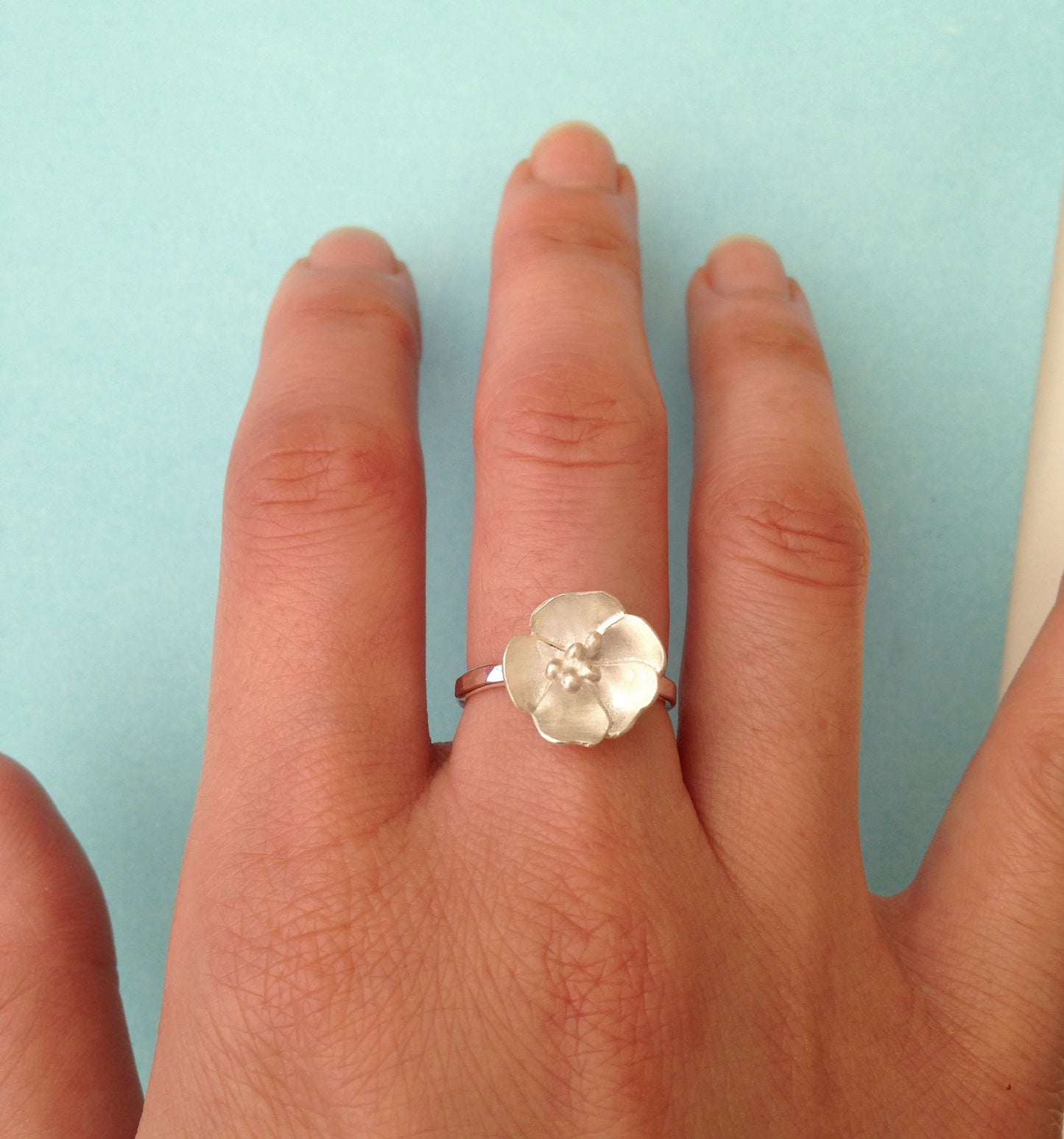 Buttercup Sterling Silver Flower Ring, Summer Jewellery