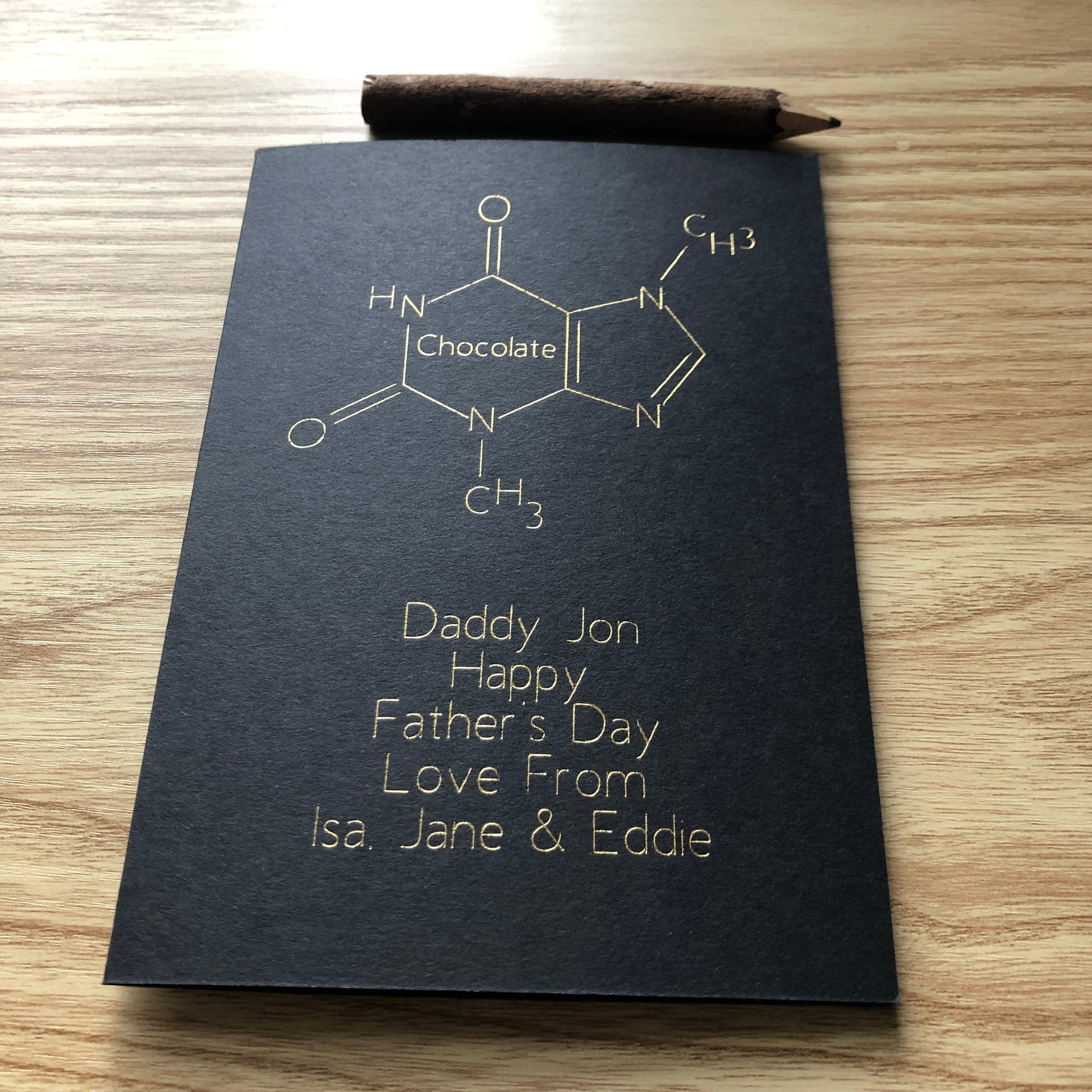 gold foil father's day card for grandad 