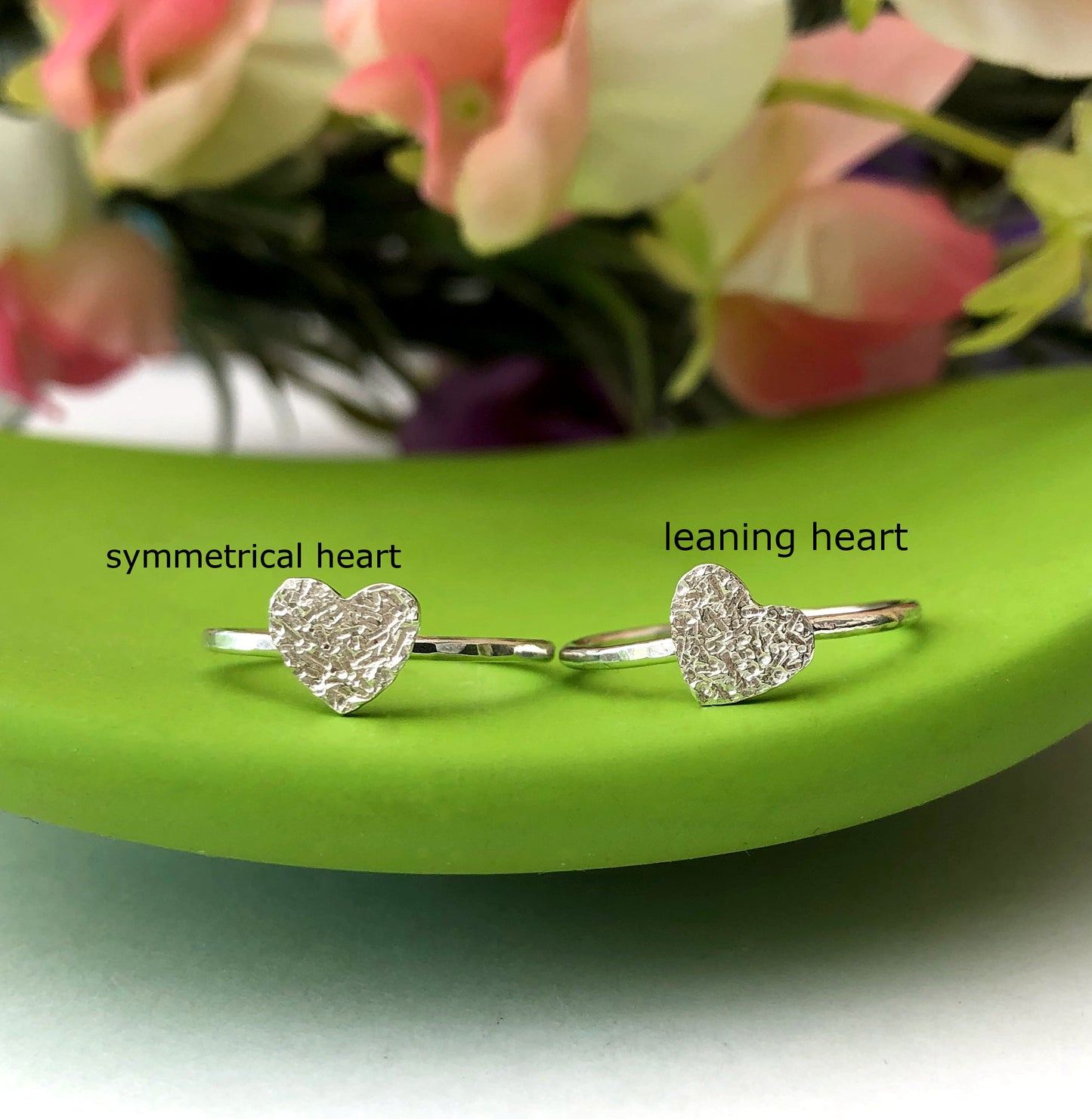 Sterling Silver Textured Heart Ring