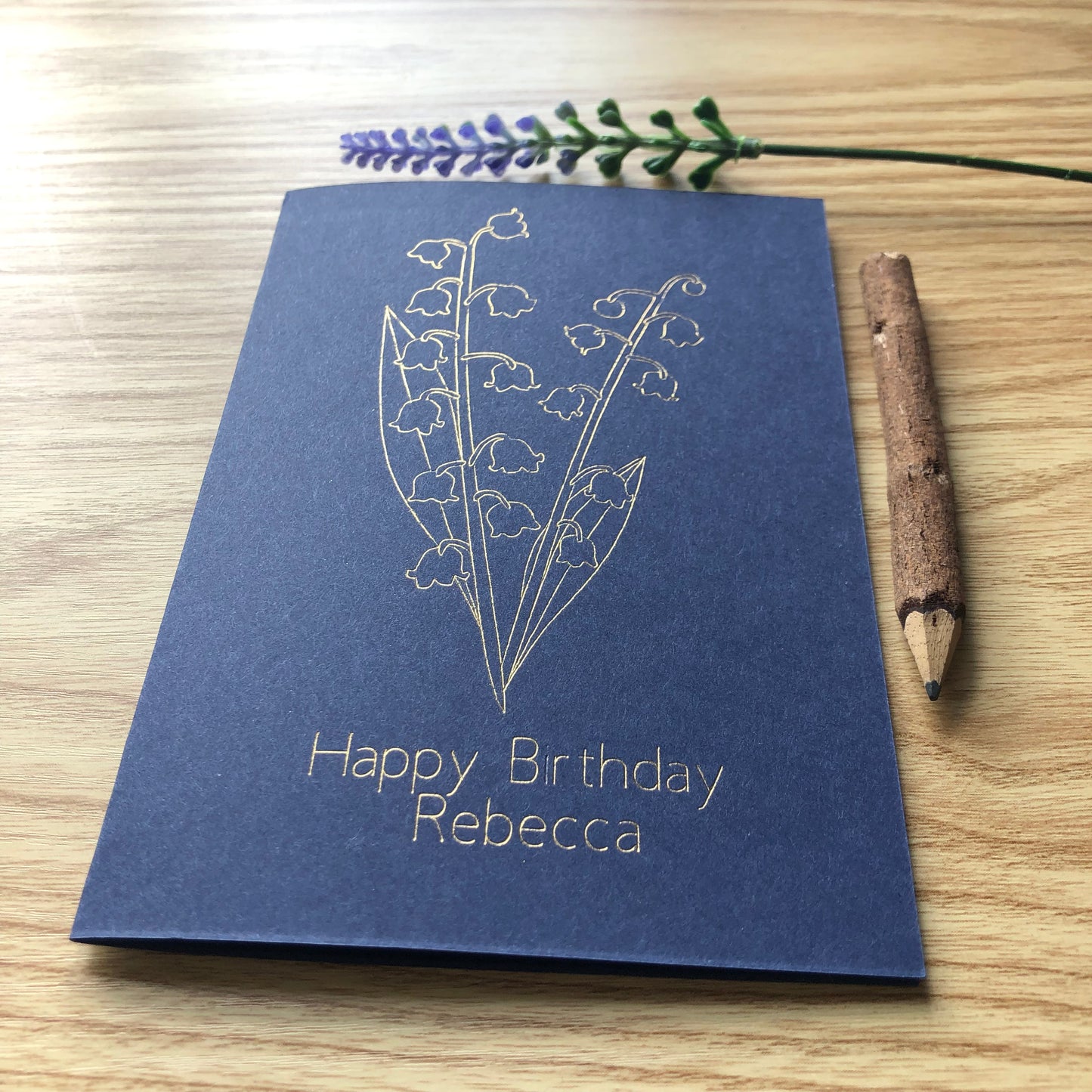 personalised gold foil birthday card
