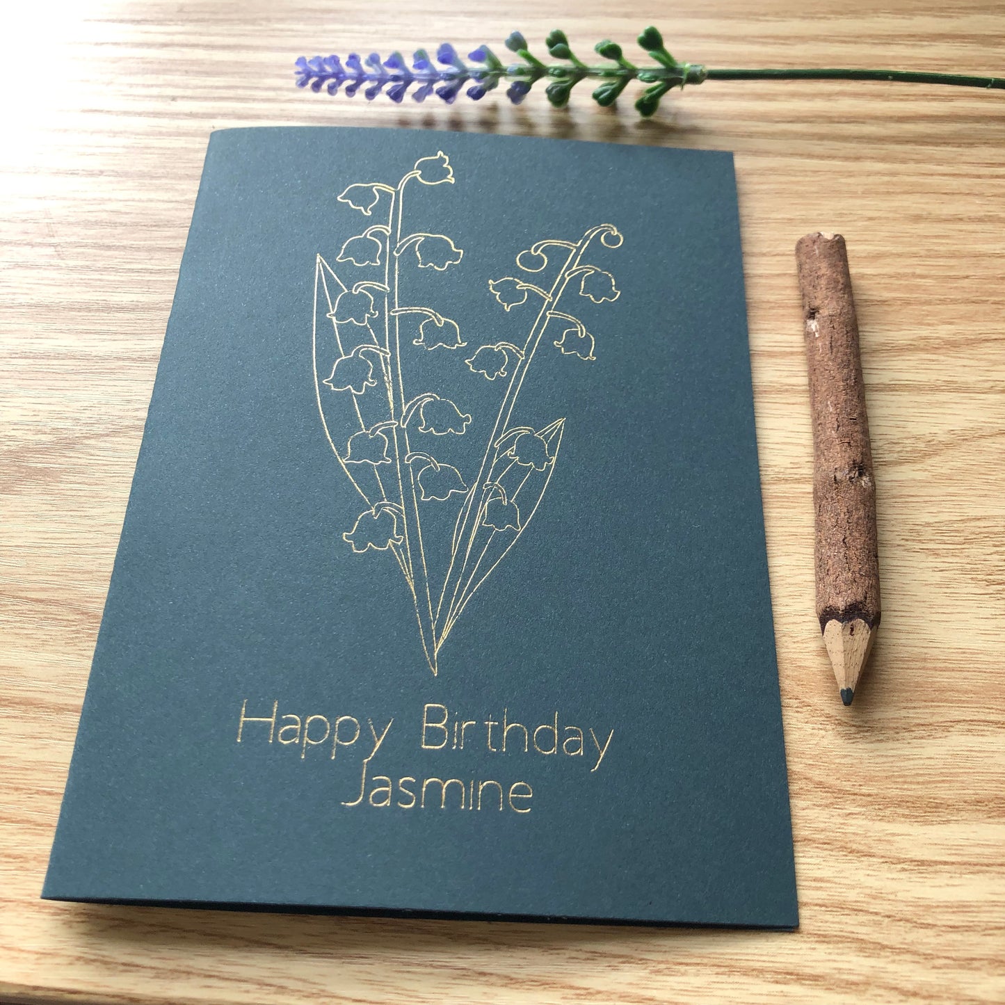 Personalised Lily Of The Valley May Birth Flower Birthday Card