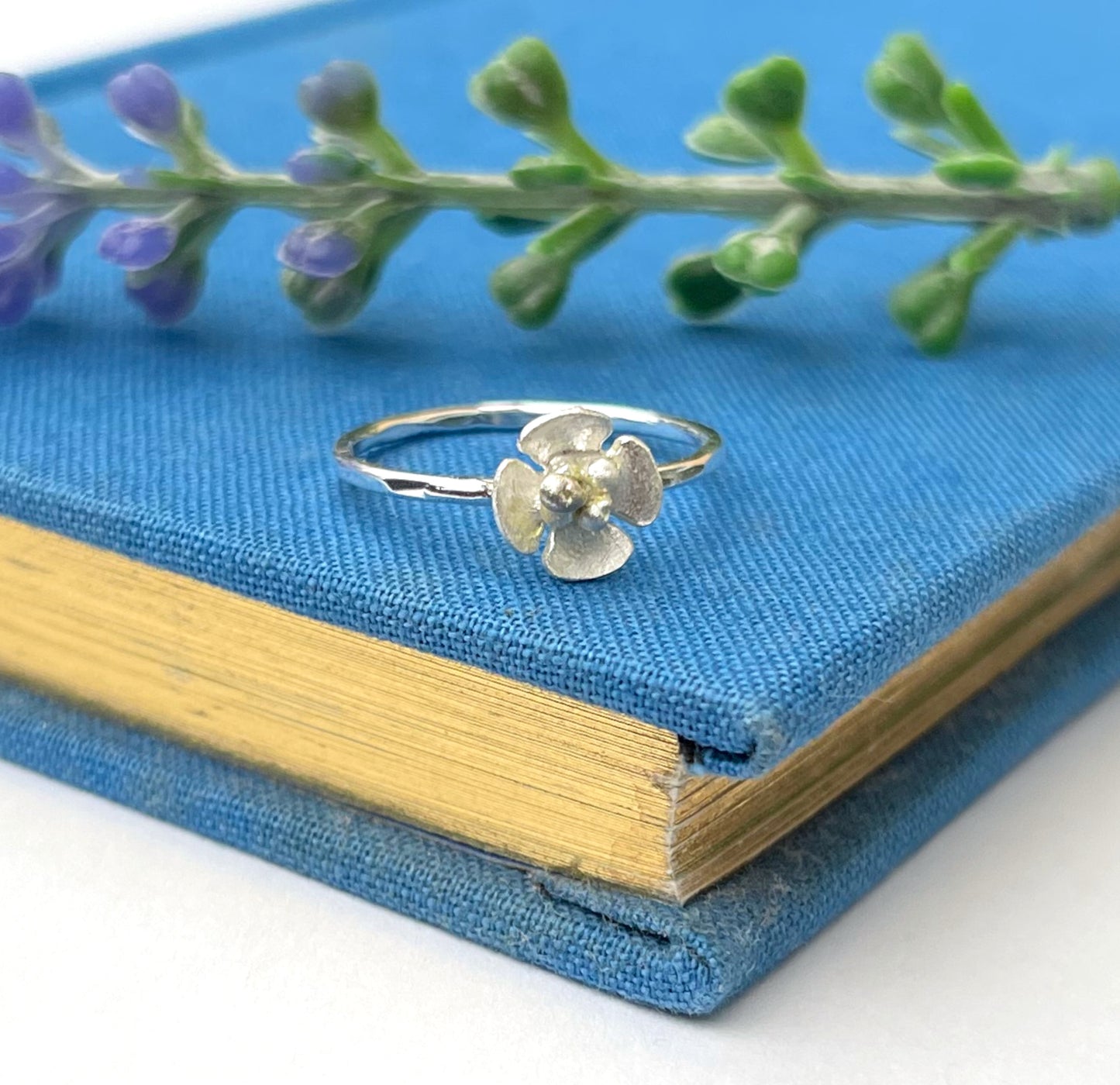 Sterling Silver Mini Blossom Flower Ring