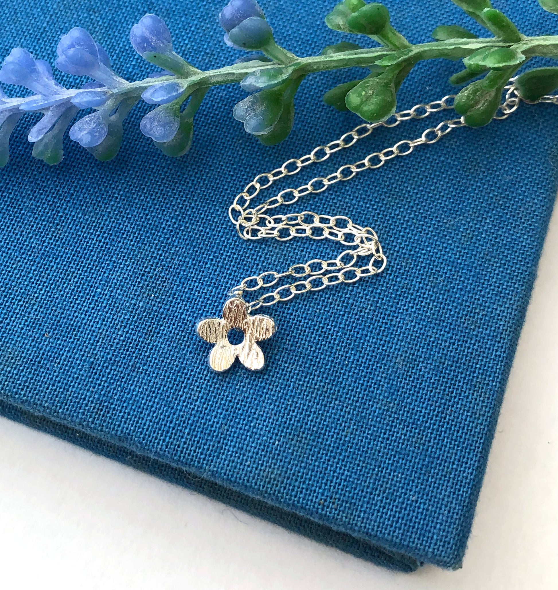 sterling silver dainty summer flower jewellery