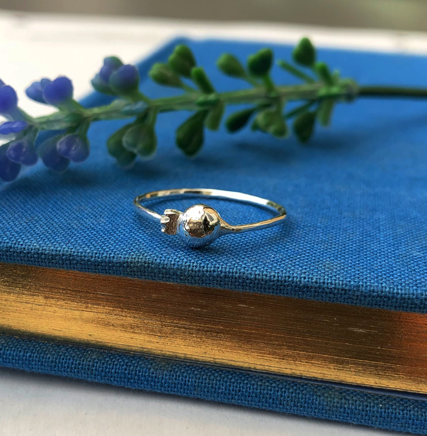 Sterling Silver Poppy Seed Head Ring