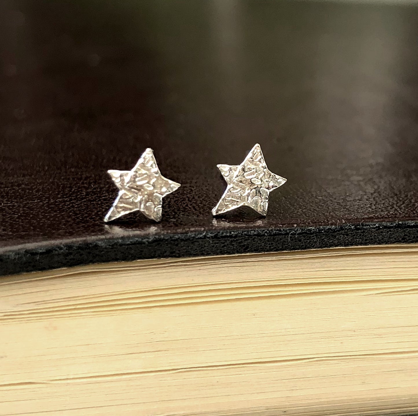 Sterling Silver Thank You Star Earrings