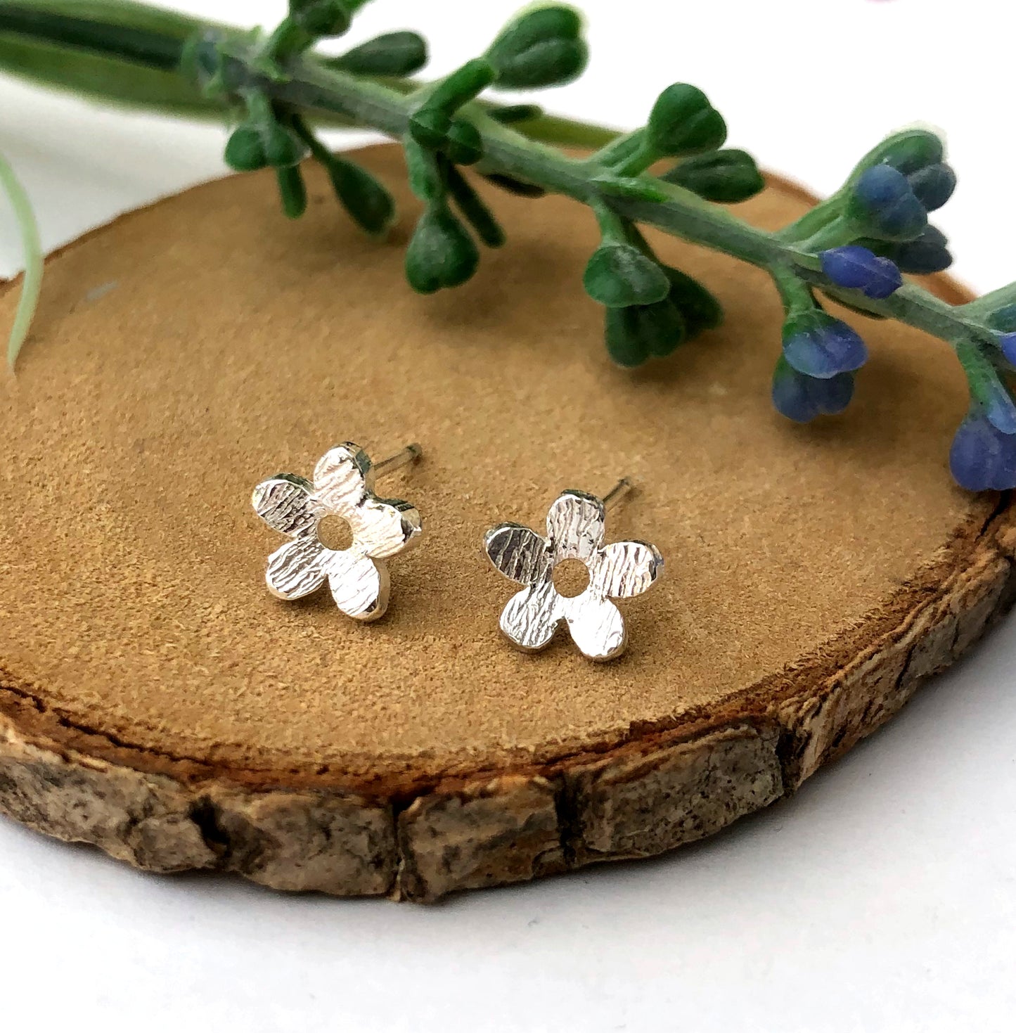 Sterling Silver Mini Flower Earrings