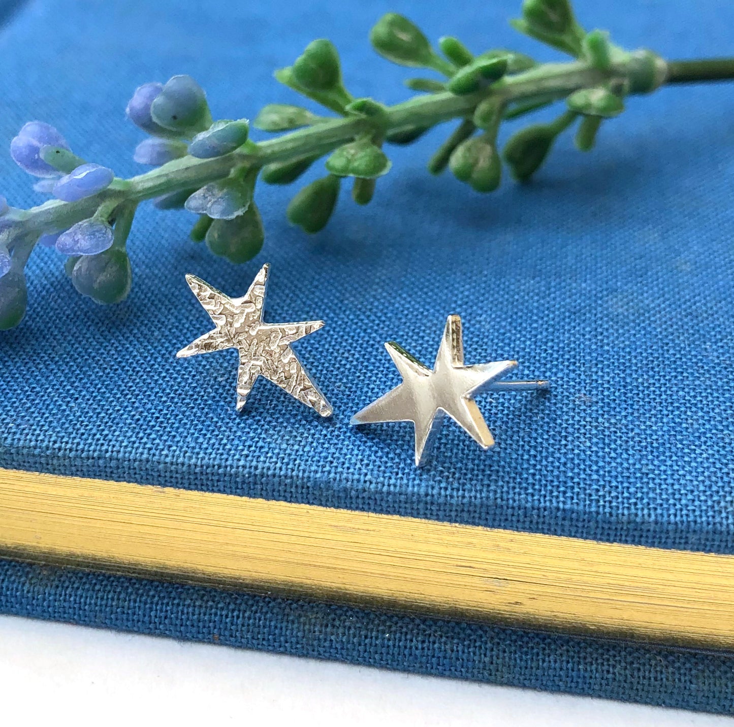 Sterling Silver Mismatched Northern Star Earrings