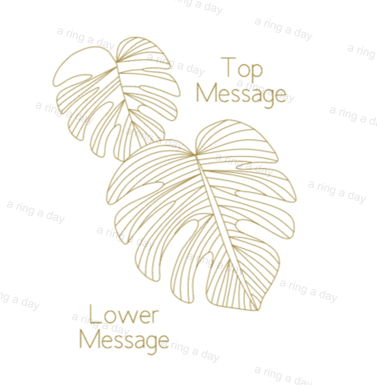 Personalised Monstera Thank You Teacher Gold Foil Card