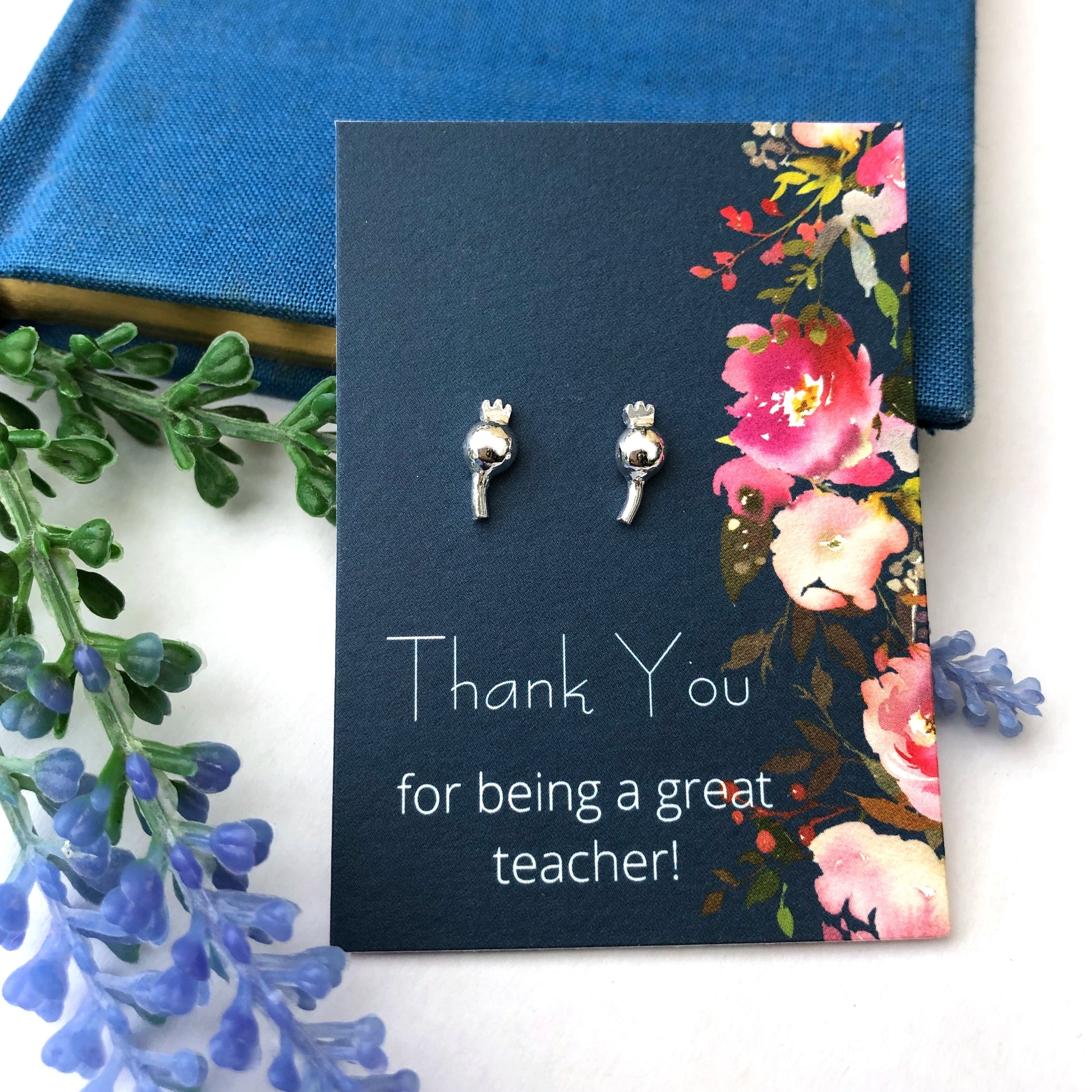 thank you teacher earrings 