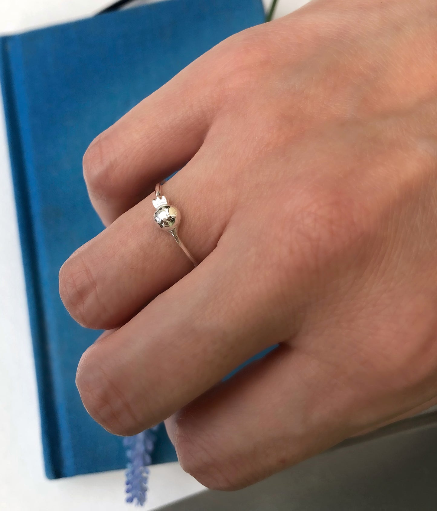 Sterling Silver Poppy Seed Head Ring