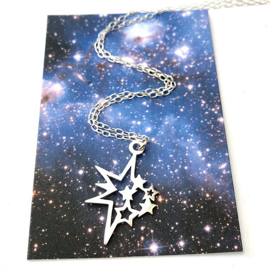 sterling silver shooting star necklace 