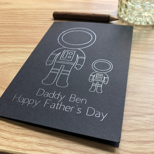 Personalised Spaceman Father's Day Card