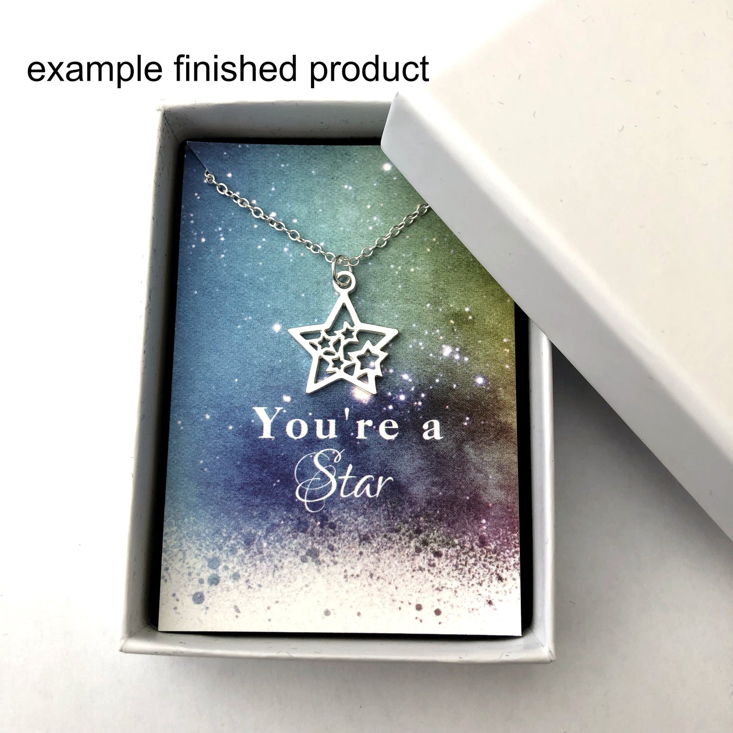 You Are A Star Necklace, Sterling Silver Cluster Star Pendant