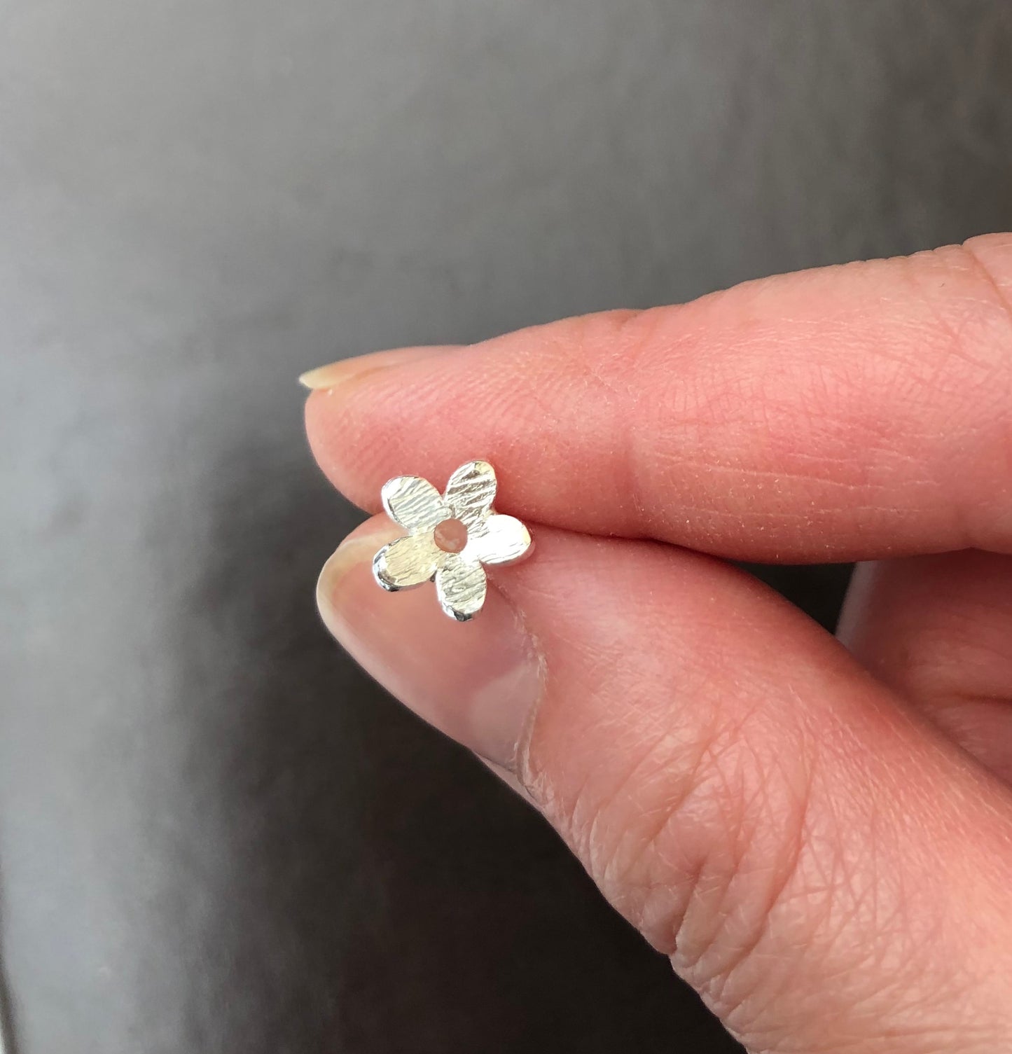 Sterling Silver Thank You Teacher Mini Flower Earrings