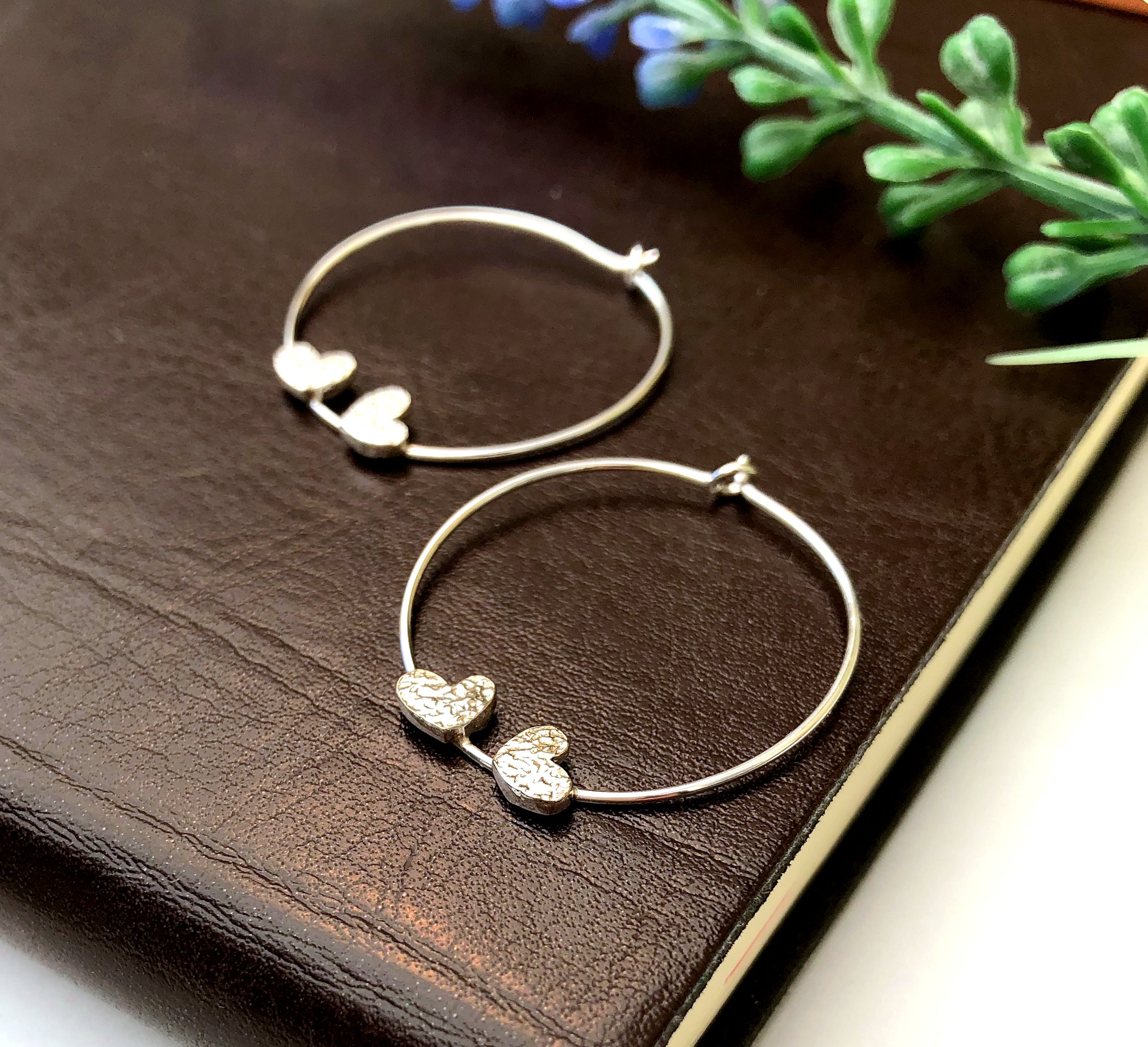 Sterling silver baby hoop on sale earrings