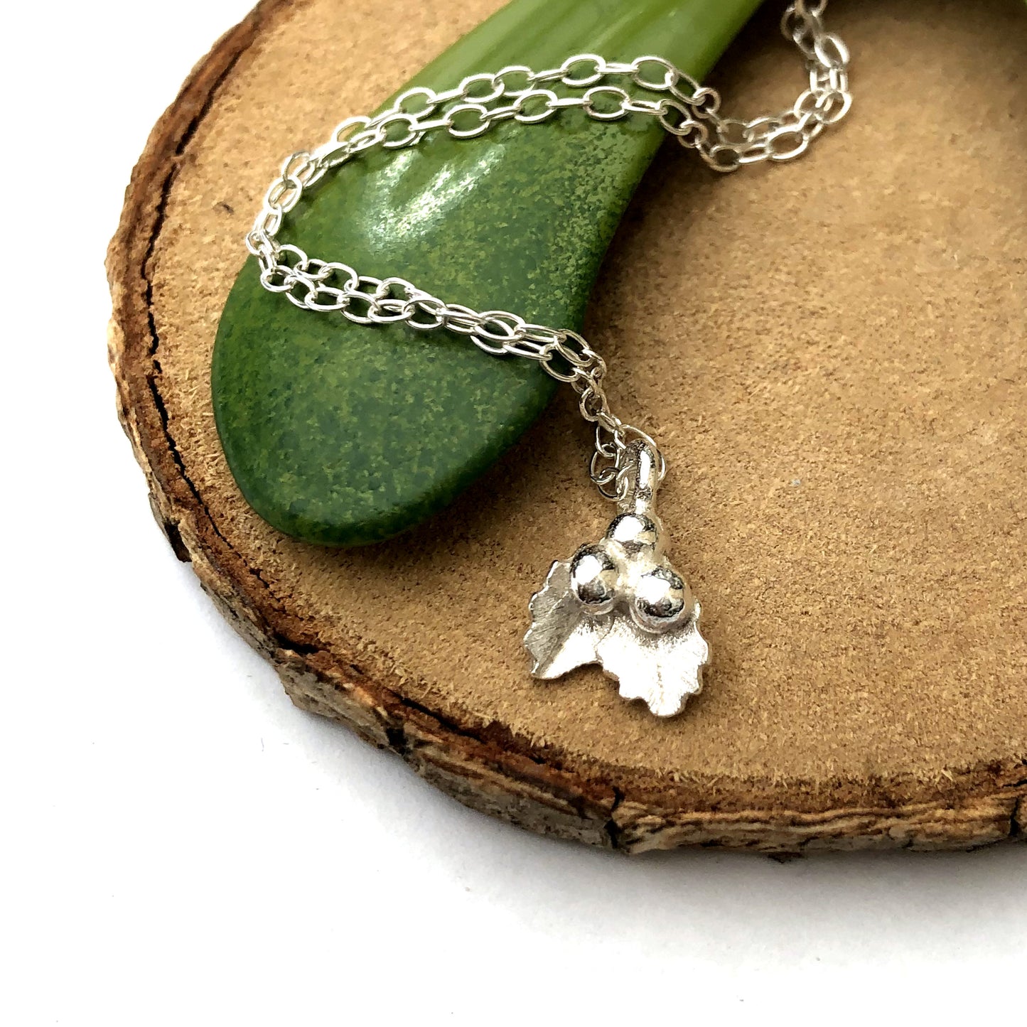 Sterling Silver Mini Holly Necklace