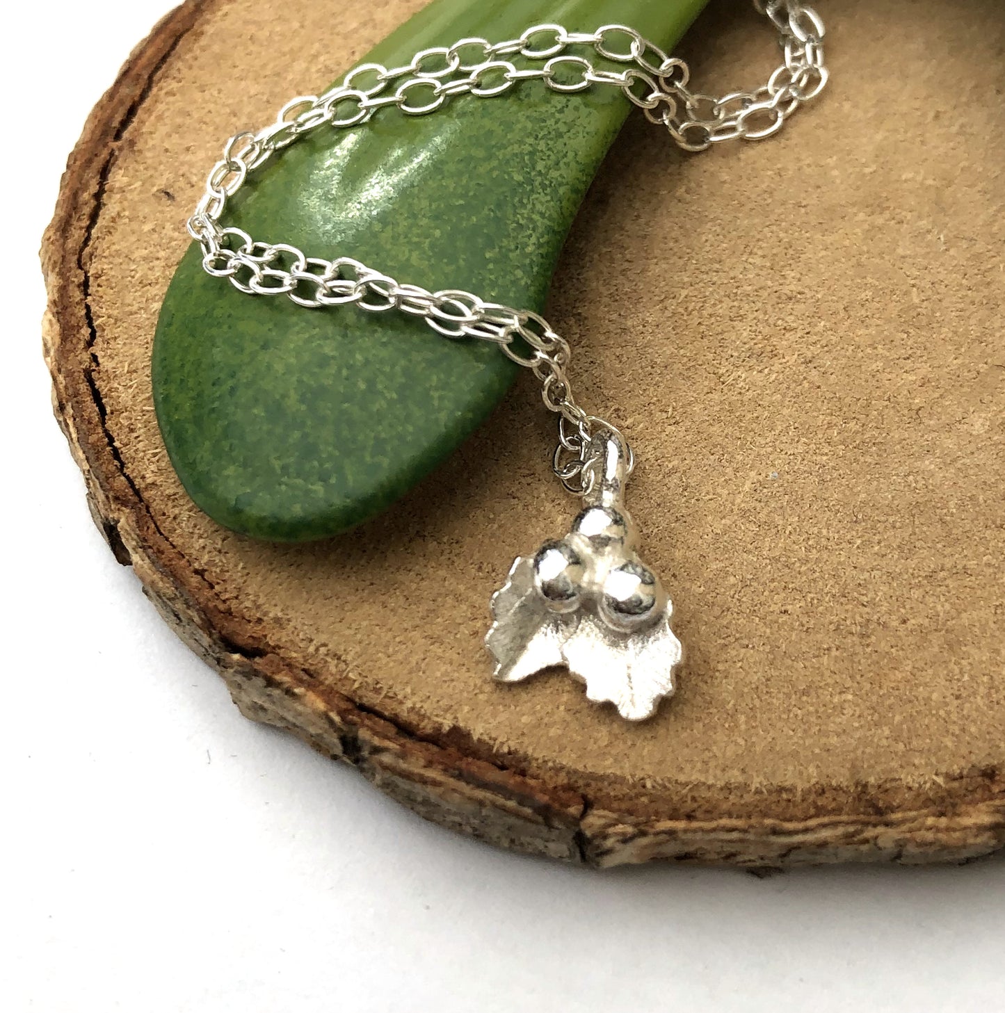 Sterling Silver Mini Holly Necklace