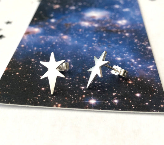 sterling silver northern star earrings