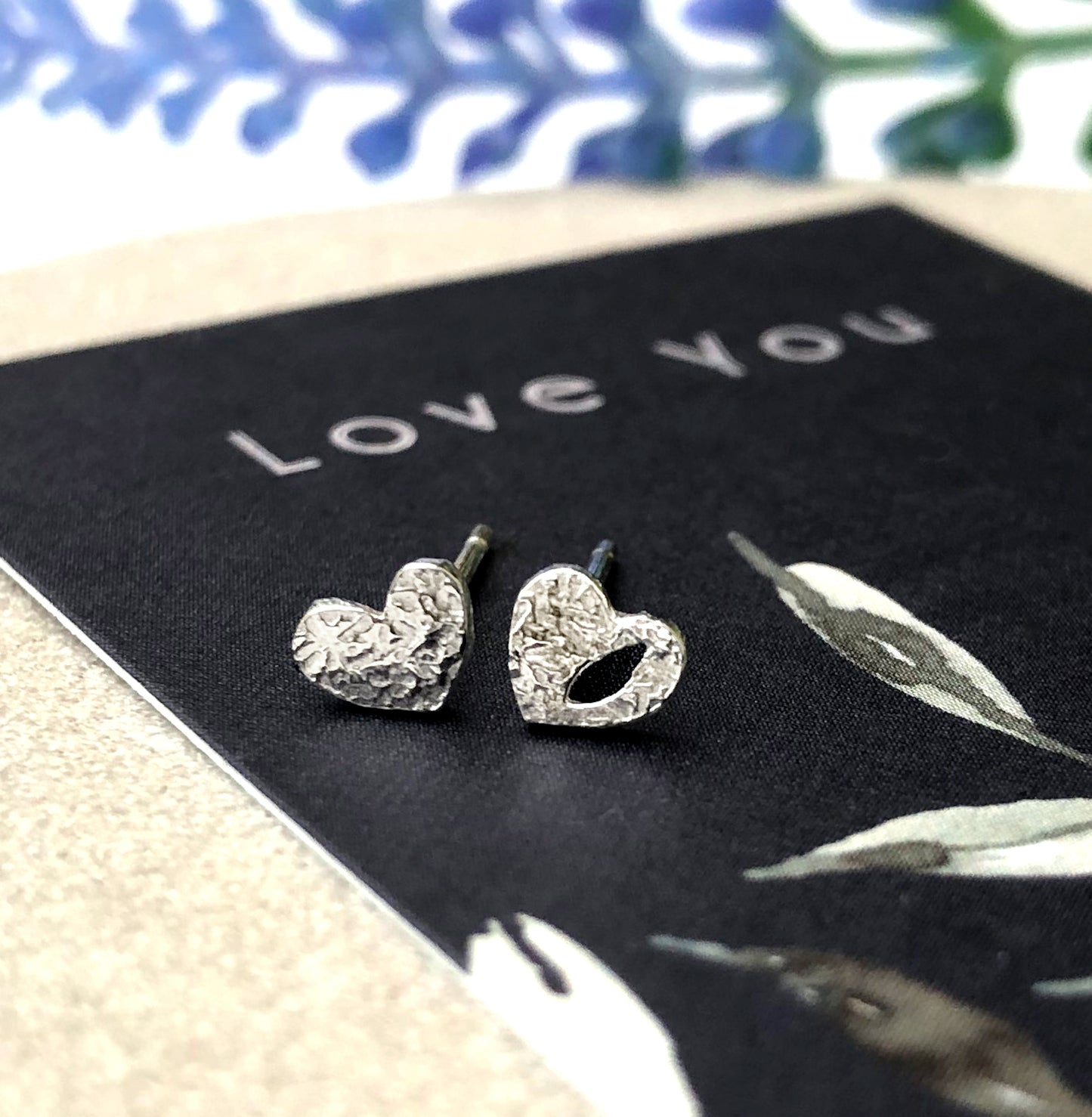 Mismatched Sterling Silver Mini Heart Earrings
