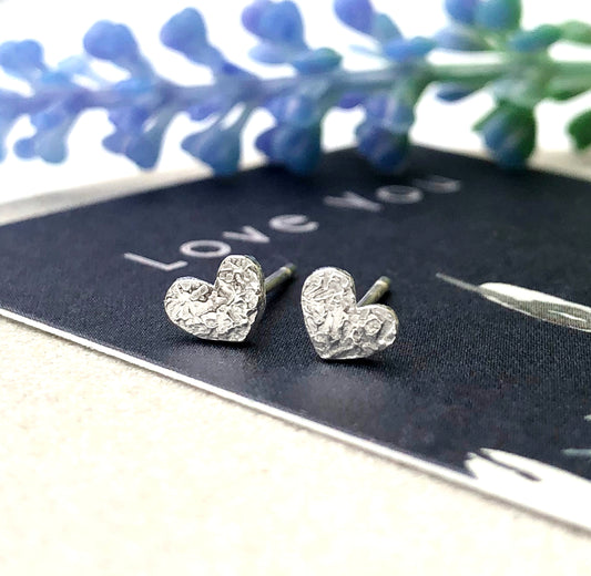sterling silver heart earrings