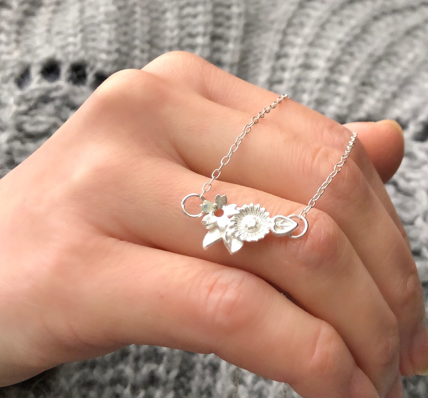 Sterling Silver Wildflower Necklace