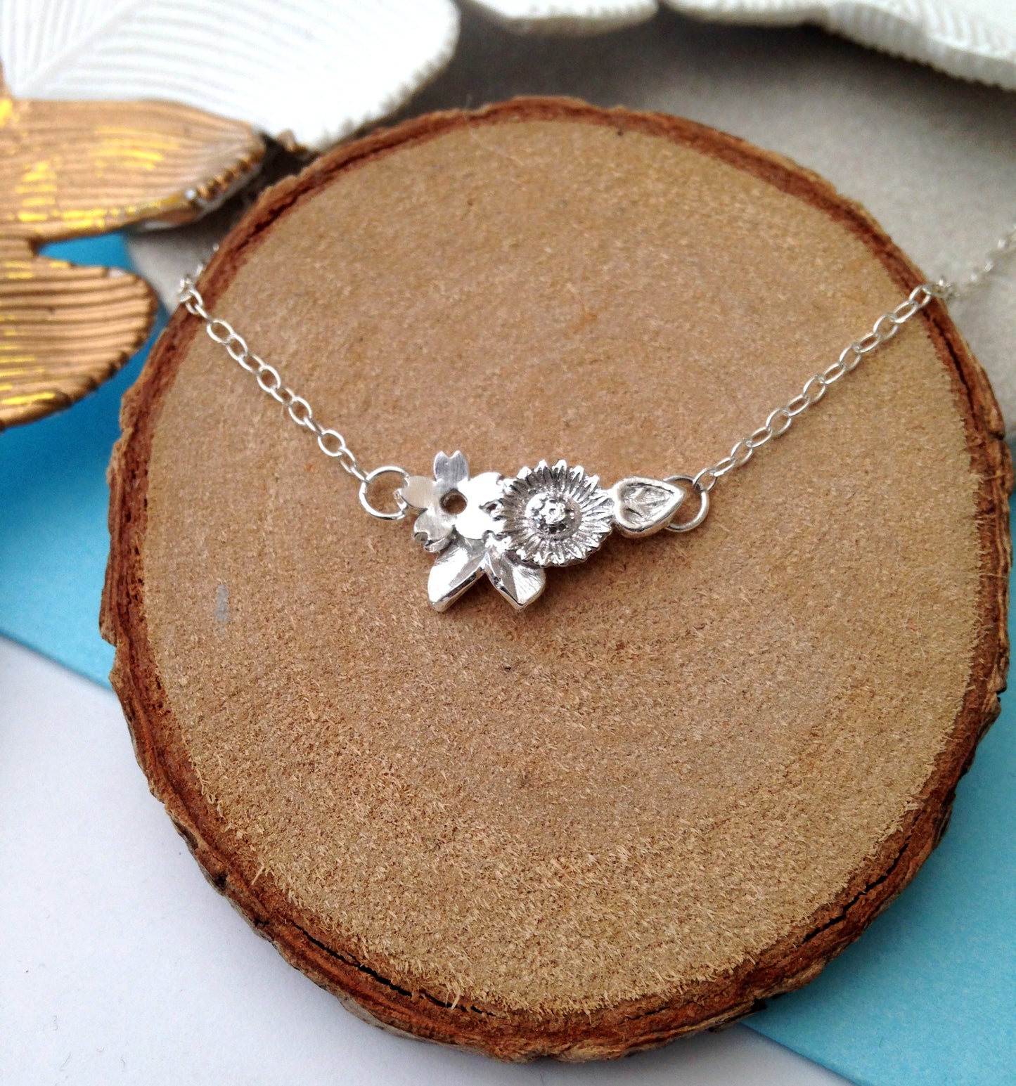 Sterling Silver Wildflower Necklace