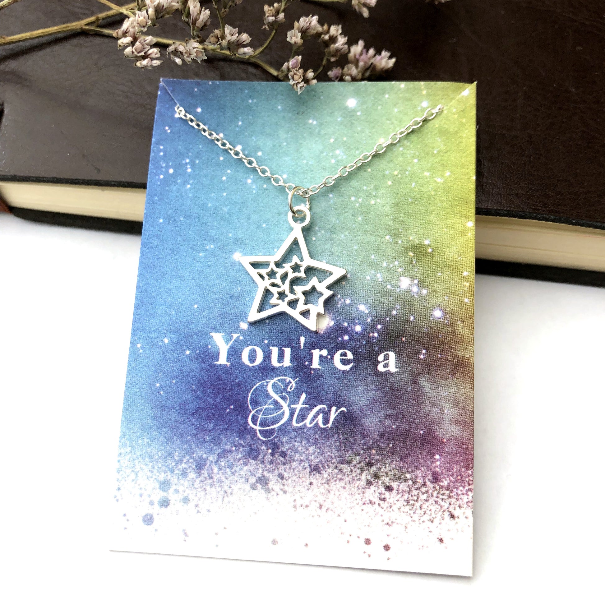 sterling silver you are a star necklace with gift card